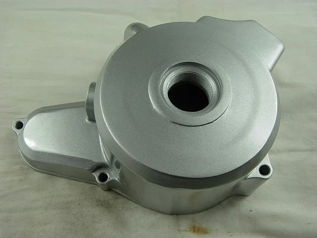 4-pole Magnetor side cover for 50cc to 125cc dirt bikes, durable ChinesePartsUSA motorcycle parts for engine protection.