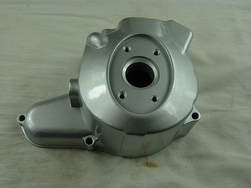 Silver 4-pole overhead electric start side cover crankcase for 50cc-125cc dirt bike engines