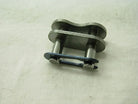 428H master chain link for dirt bike or ATV, close-up on white background