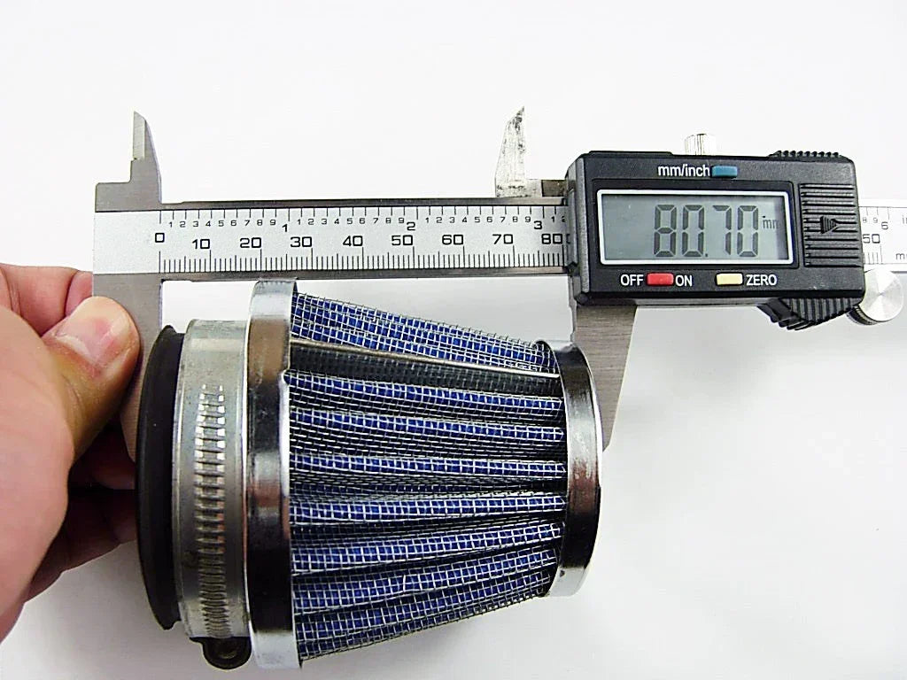42mm dirt bike air filter from ChinesePartsUSA, showing a clean, cylindrical filter element designed for off-road motorcycle engines.