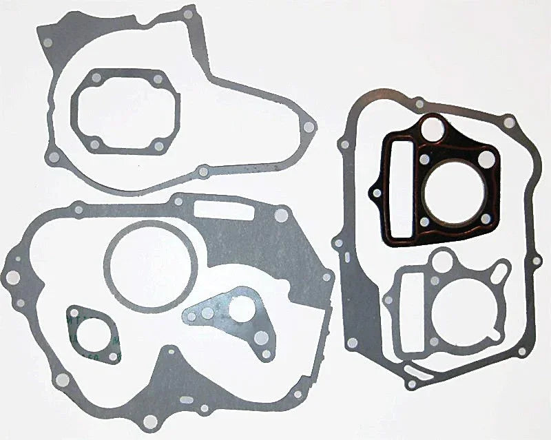 50cc, 70cc, 90cc dirt bike gasket set for top mount starter by ChinesePartsUSA, includes engine gaskets for small dirt bikes.