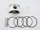 Horizontal style 50cc engine piston set for dirt bikes, compatible with ChinesePartsUSA 50cc dirt bike parts.