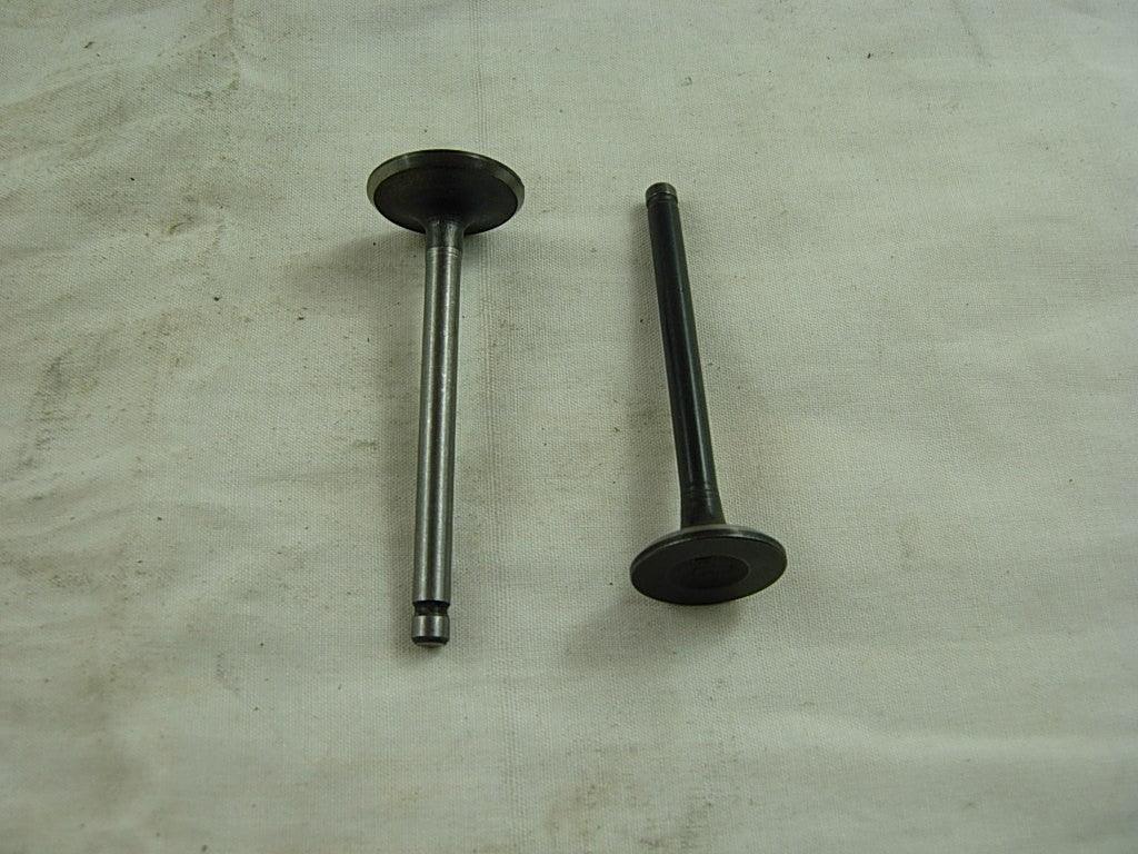 Dirt bike intake and exhaust valves for 70cc, 90cc, 110cc engines by ChinesePartsUSA, shown with metal valve components.