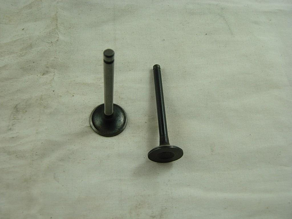 Dirt bike intake and exhaust valves for 70cc, 90cc, and 110cc engines by ChinesePartsUSA, shown in a close-up image.