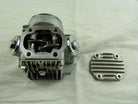 ChinesePartsUSA 70cc 90cc E22 style dirt bike engine cylinder head assembly with cooling fins and valve openings.
