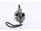 PZ20 metal choke carburetor for 110cc dirt bike with attached hose on white background