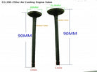ChinesePartsUSA CG200 200cc air-cooled valve assembly for dirt bikes, featuring 163ML volume and durable construction.