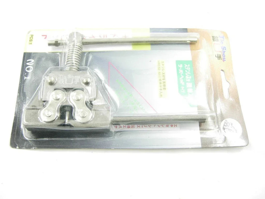 ChinesePartsUSA dirt bike chain rivet remover tool for chain repair, featuring a sturdy metal construction and ergonomic handle.