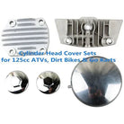 ChinesePartsUSA 125cc dirt bike cylinder head cover set, durable black covers for engine protection and performance.