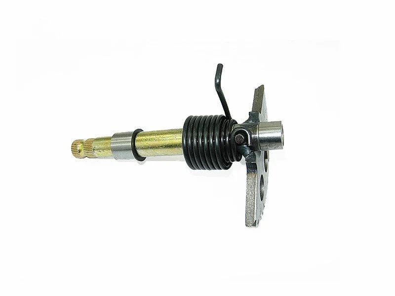 GY6 150cc kick start spindle for scooter or ATV, featuring spring and gear assembly