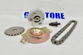 150cc GY6 oil pump kit with chain, sprocket, gear, and cover for scooters or ATVs