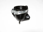 250cc CF250 intake manifold from ChinesePartsUSA, close-up of the black plastic engine part with mounting details.