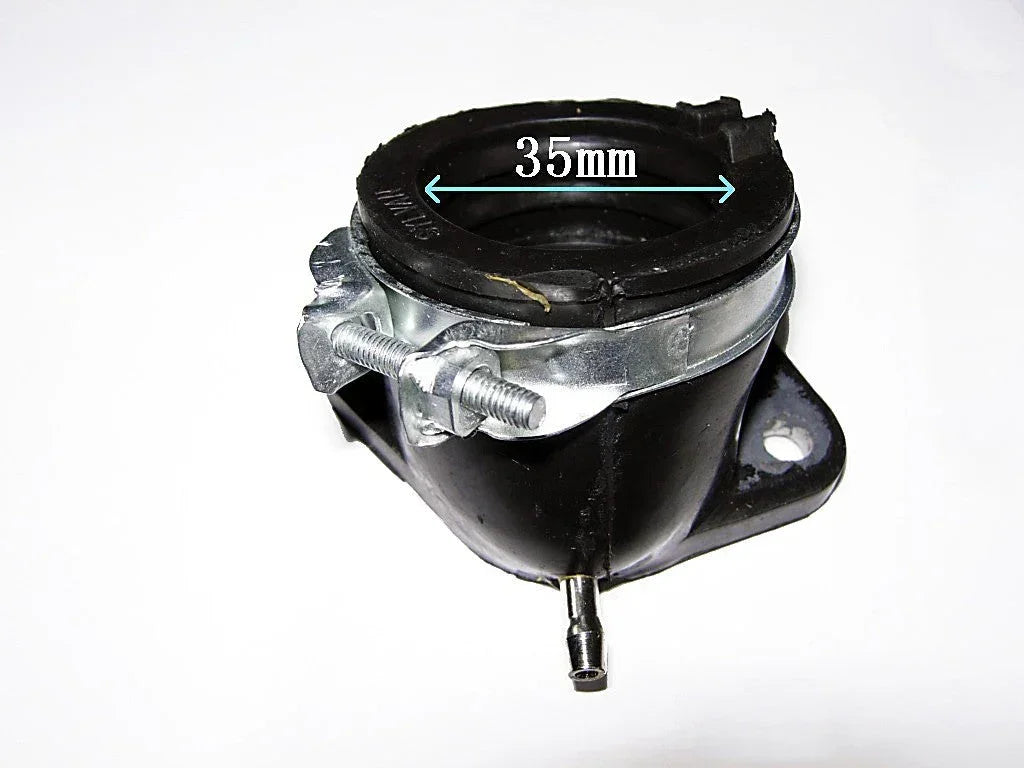 250cc Intake Manifold for CF250 motorcycle by ChinesePartsUSA, showing the black plastic component with mounting ports