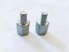 2X motorcycle 8mm reverse mirror conversion screw adapters, standard size, for motorcycle mirror installation, by ChinesePartsUSA
