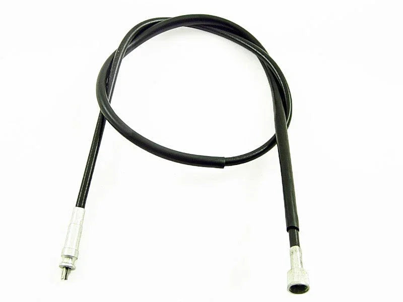 Black speedometer cable for GY6 150cc scooter with silver metal connectors on both ends