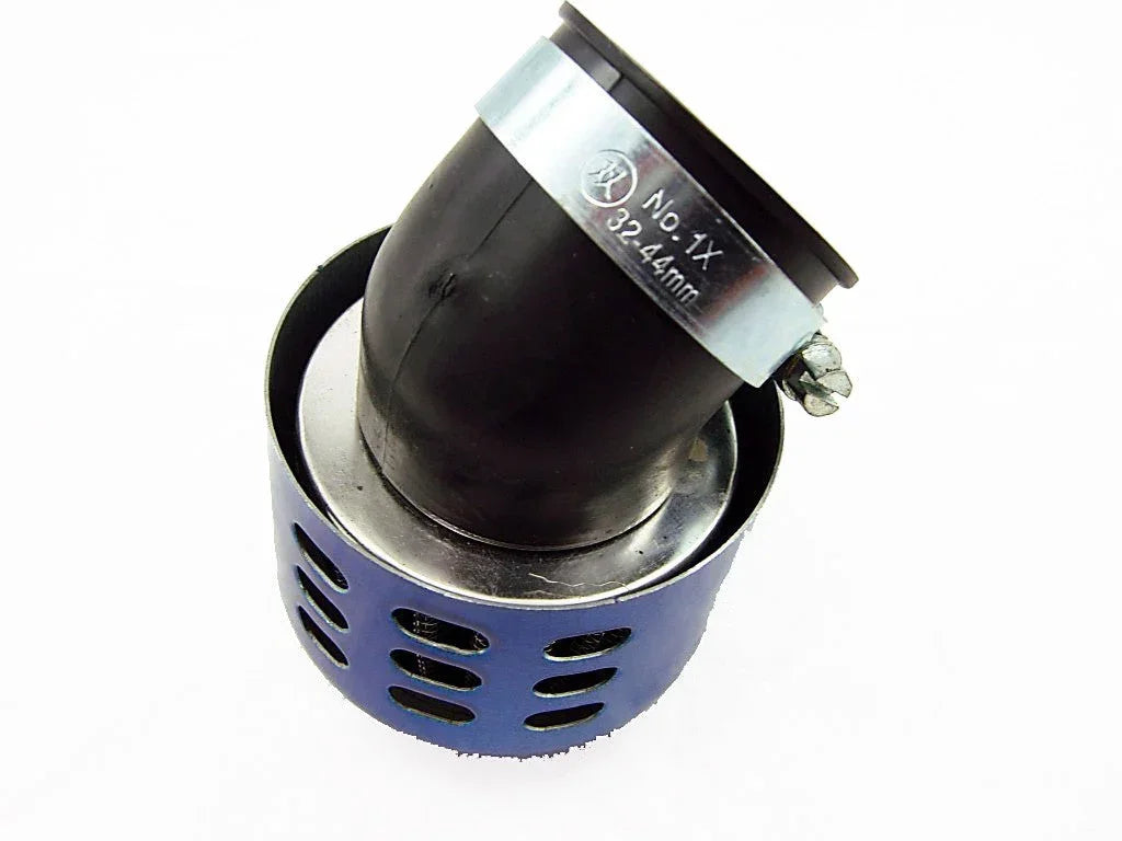 ChinesePartsUSA 38mm performance air filter showing a cylindrical filter element for vehicle air intake systems.