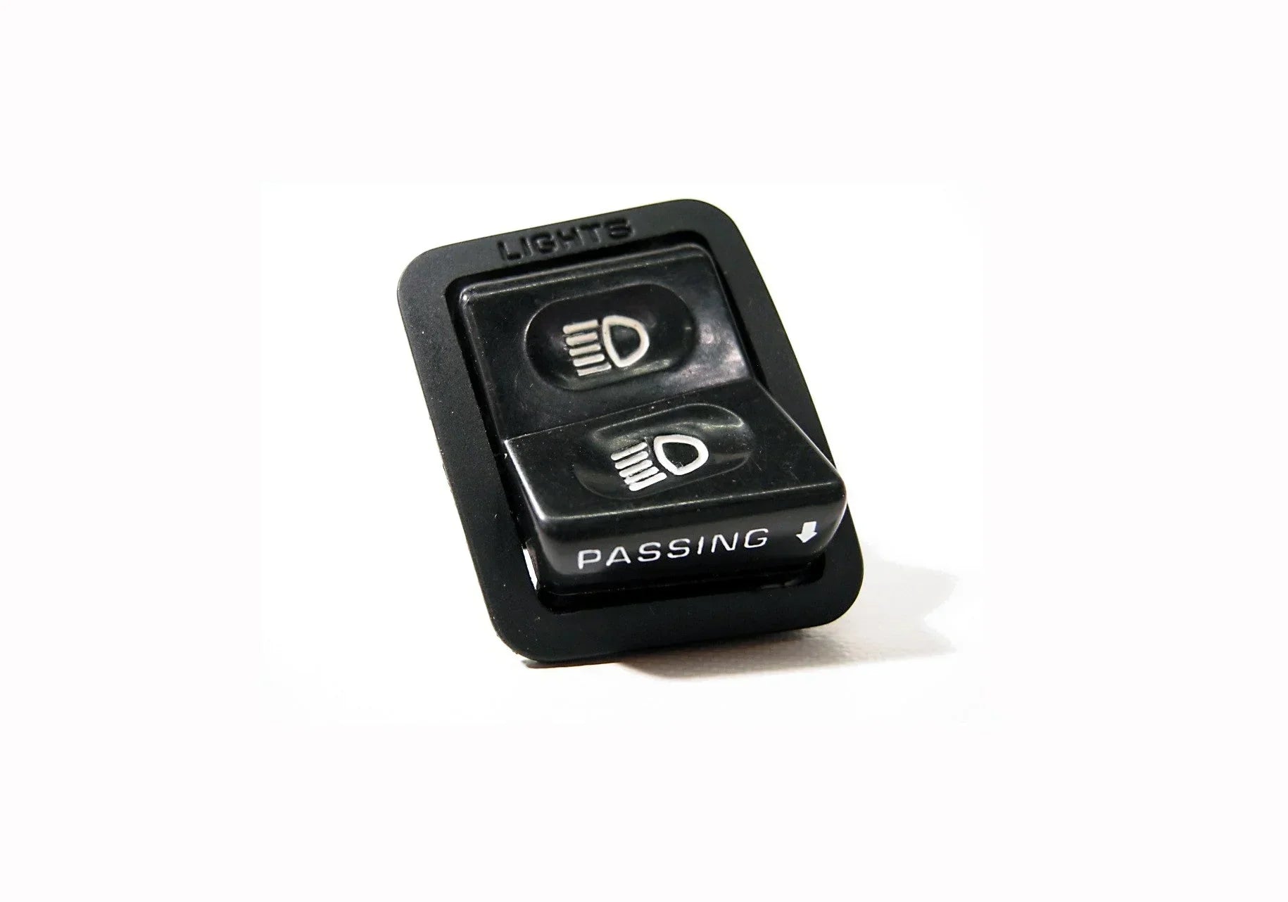 4-pin headlight dimmer switch for GY6 125CC scooters, compatible ChinesePartsUSA motorcycle parts, with wiring and connectors visible