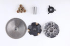 GY6 50cc complete variator kit with roller weights and gear components for scooter