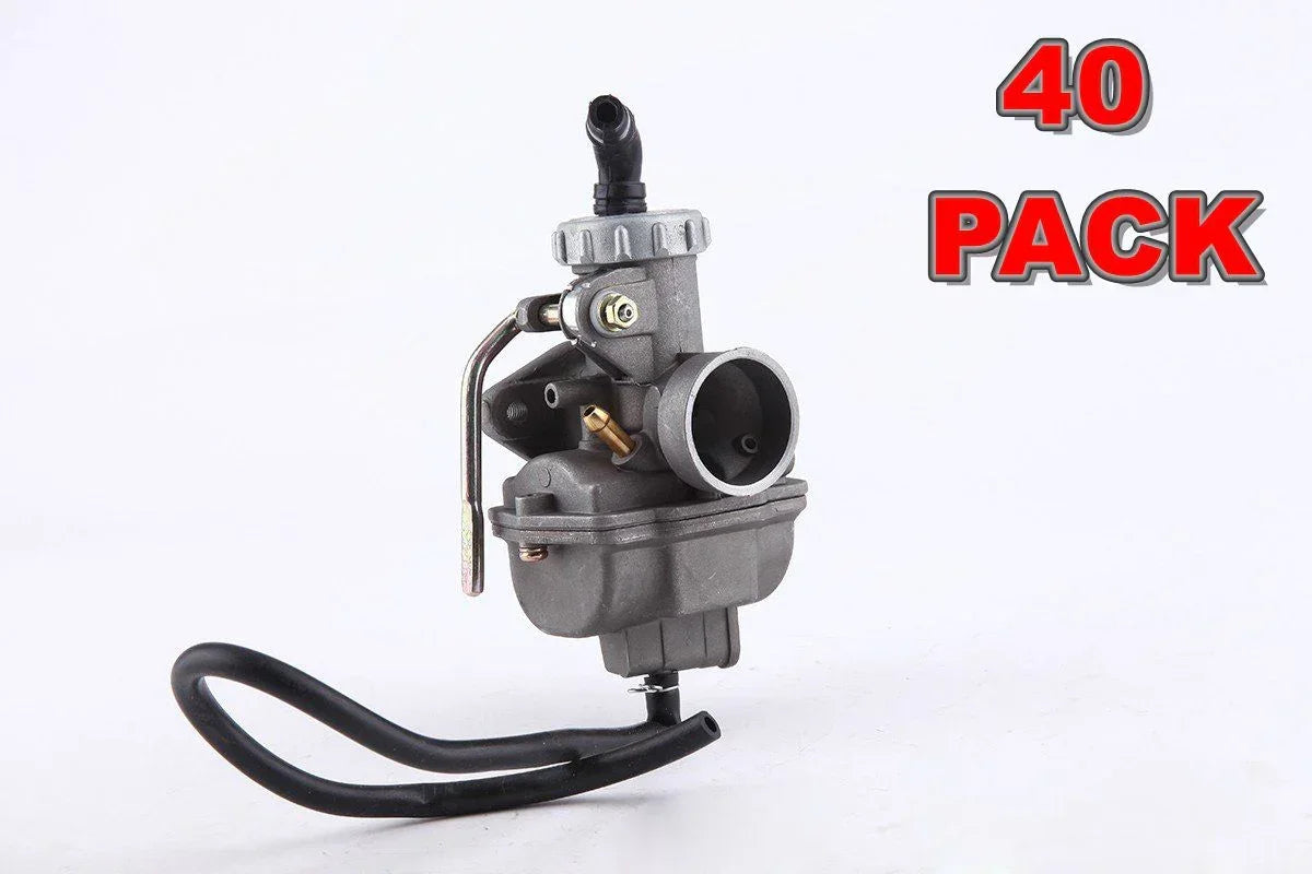 PZ20 carburetor with metal choke and hose for 110cc ATV or dirt bike, 40 pack