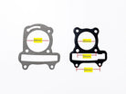 44mm 60cc GY6 long case gasket set for scooter engine repair, compatible with ChinesePartsUSA GY6 engine parts