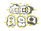 GY6 60cc 44mm bore short case gasket set with labeled dimensions for scooter engines