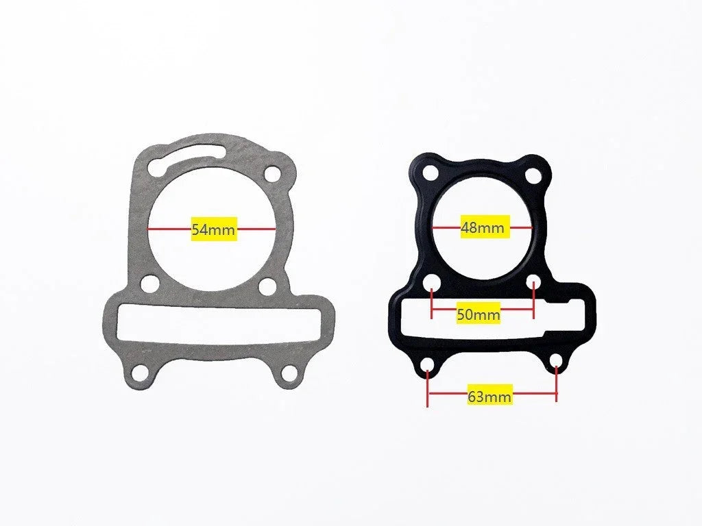47mm 80cc GY6 short case gasket set from ChinesePartsUSA, includes gaskets for scooter engine repair and maintenance.