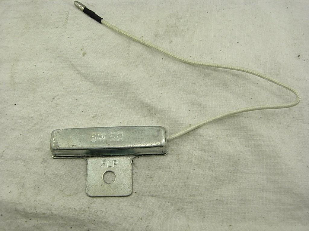 5 ohm ballast resistor from ChinesePartsUSA, showing the small electronic component used in automotive electrical systems.