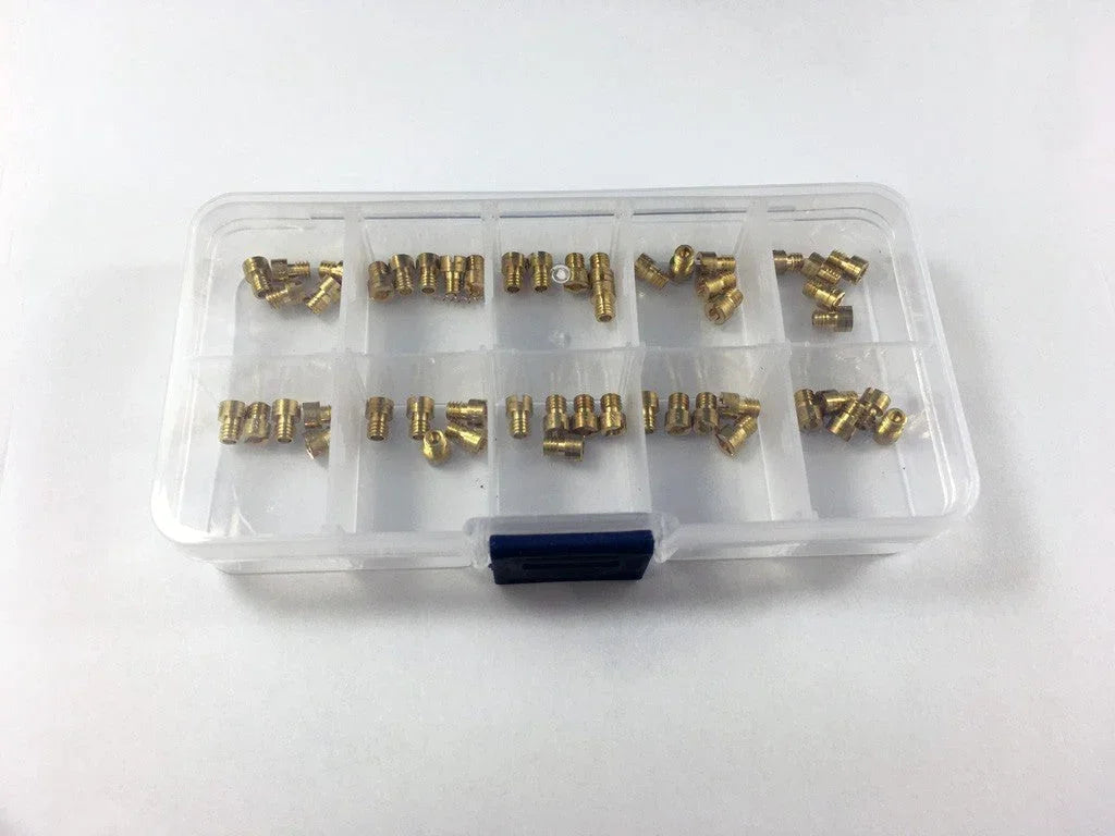 50-piece GY6 CVK main jet set for 150cc and 125cc Chinese scooters, ATVs, and karts, includes various jet sizes.