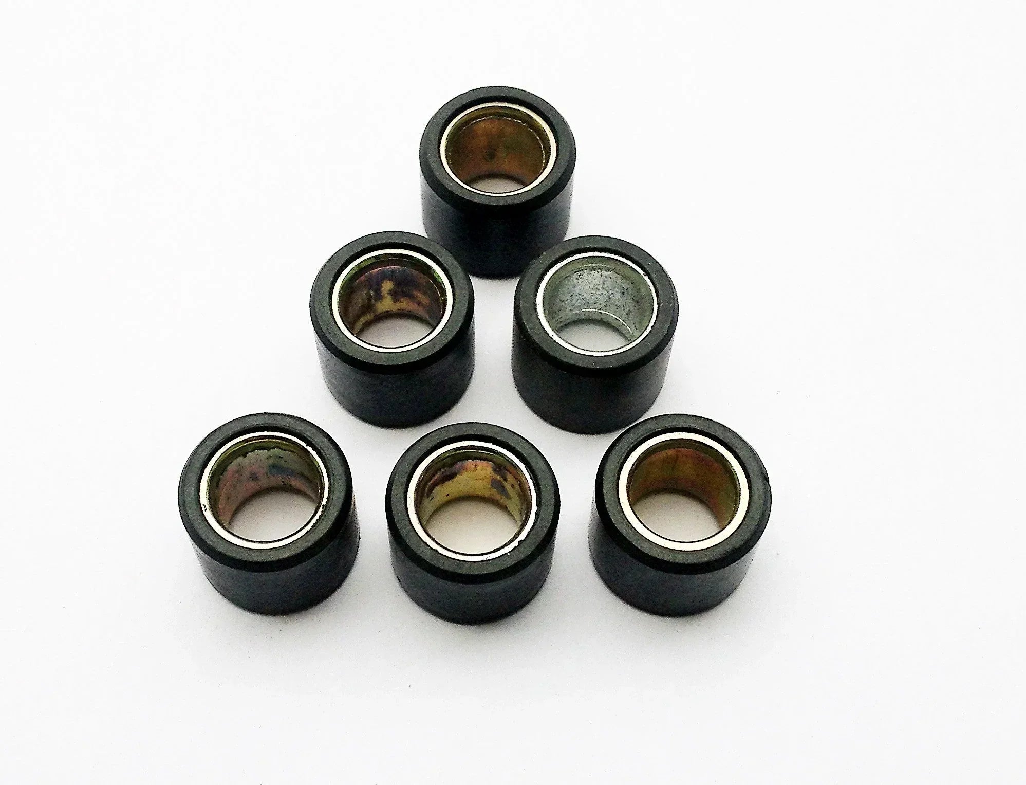 6.5g roller weights for GY6 50cc scooters, 16x13mm size, compatible with ChinesePartsUSA engine parts and scooter components.