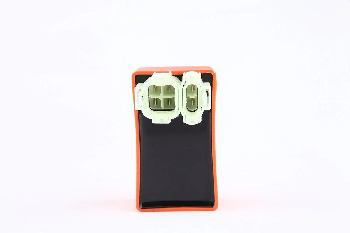 6-pin AC fired performance CDI for GY6 50cc, 125cc, 150cc engines, compatible with ChinesePartsUSA motorcycle parts.