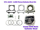 ChinesePartsUSA 61mm cylinder engine kit with EGR head for vehicle repair, showing engine components and parts layout.