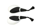 6mm Mirror (set) GY6 White/Black - ChinesePartsPro