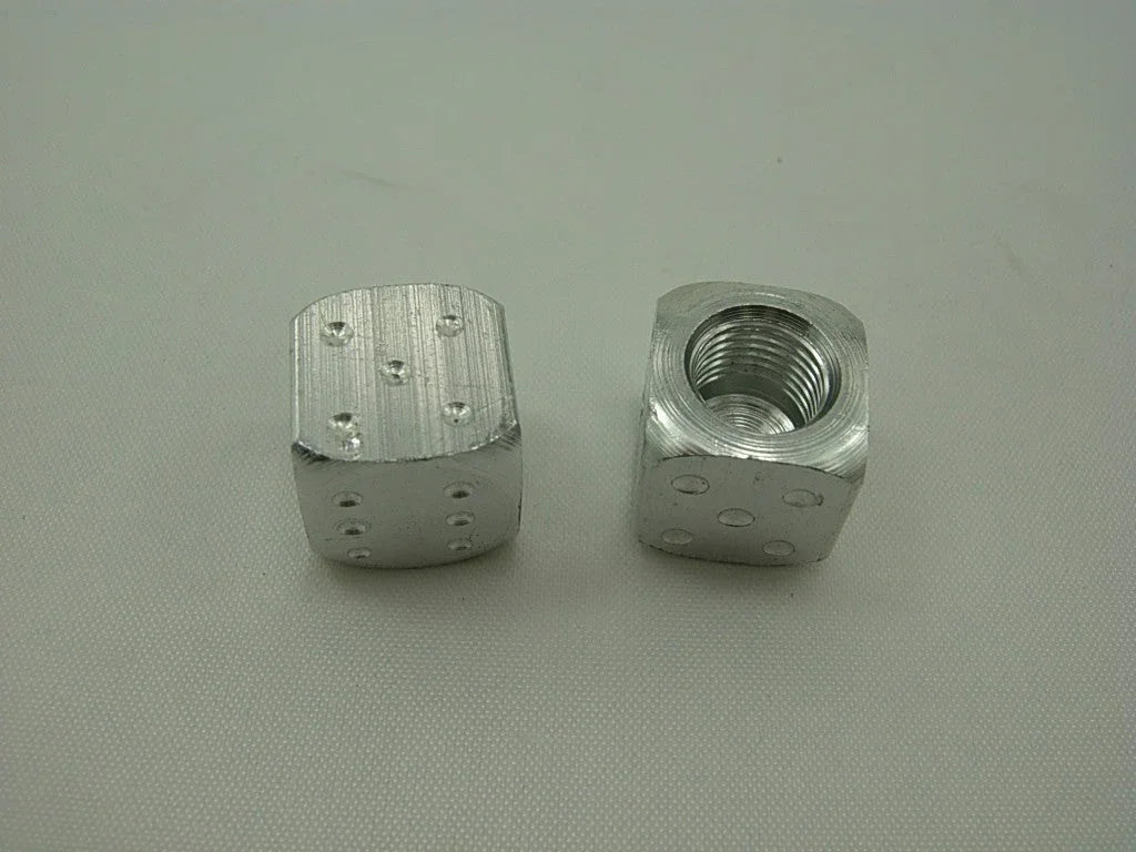 Alloy Valve Caps For Pocker Player Silver M8 screw bolt nut - ChinesePartsPro