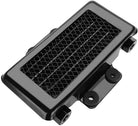Black aluminum 65ml engine oil cooler radiator for 100CC-250CC motorcycles, dirt bikes, and ATVs.
