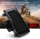 Black aluminum 65ml engine oil cooler radiator for 100CC-250CC motorcycles, dirt bikes, and ATVs.