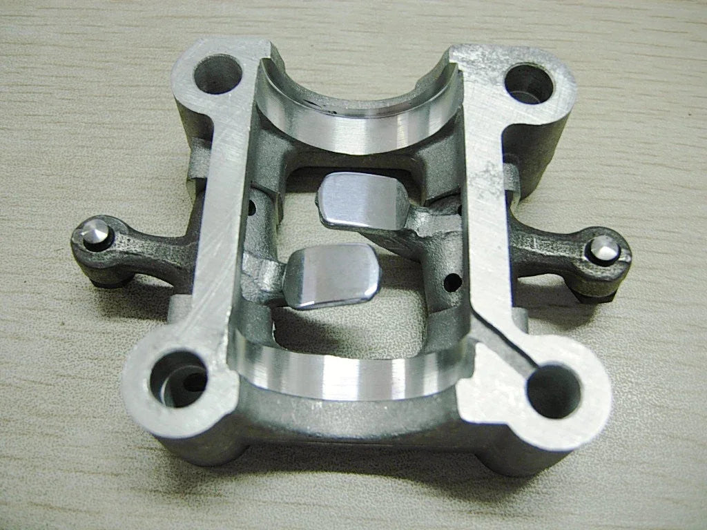 Cam holder retainer bracket and rocker arms for 50cc engine, featuring 69mm valve, by ChinesePartsUSA.