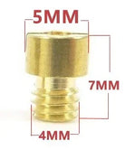 Carburetor CVK main jet (80) for GY6 50cc, featuring precise design for optimal engine performance.