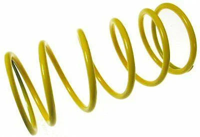 Yellow heavy-duty clutch spring isolated on white background