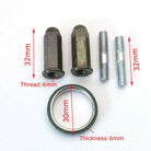 6mm thread 32mm bolts, 30mm washer for motorcycle, ATV, UTV parts