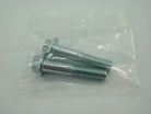 Two ChinesePartsUSA M8x40 flange bolts shown, durable metal fasteners for automotive or machinery applications.