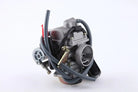Carburetor for GY6 125cc 150cc engines by ChinesePartsUSA, featuring a sleek design and precise fittings.
