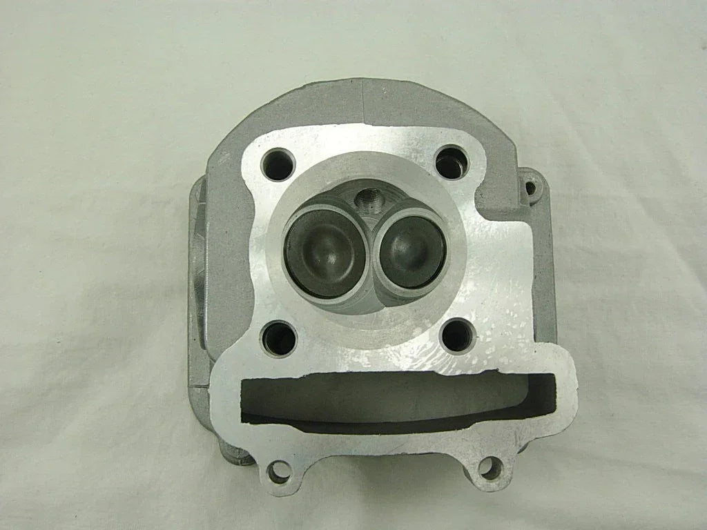 GY6 180cc 61mm non-EGR cylinder head with valve for scooter or ATV engine, top view