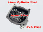 GY6 50cc 39mm bore EGR cylinder head with 69mm valve, motorcycle engine parts from ChinesePartsUSA.