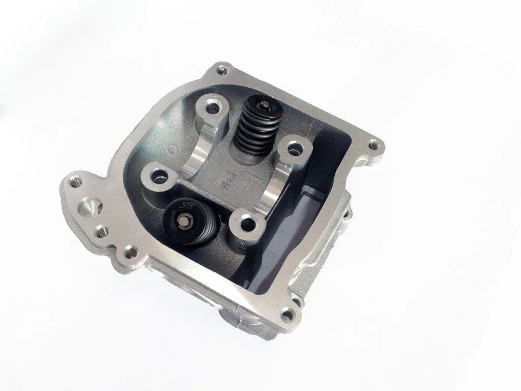 GY6 50cc 39mm bore EGR cylinder head with 69mm valve for Chinese scooter engines, showing the metal part with valve openings.