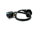 Ignition coil for GY6 50cc 150cc scooter ATV, black cable with connectors on white background