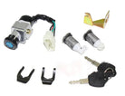 Ignition switch kit with keys, wiring, and mounting hardware for ATVs, dirt bikes, and scooters
