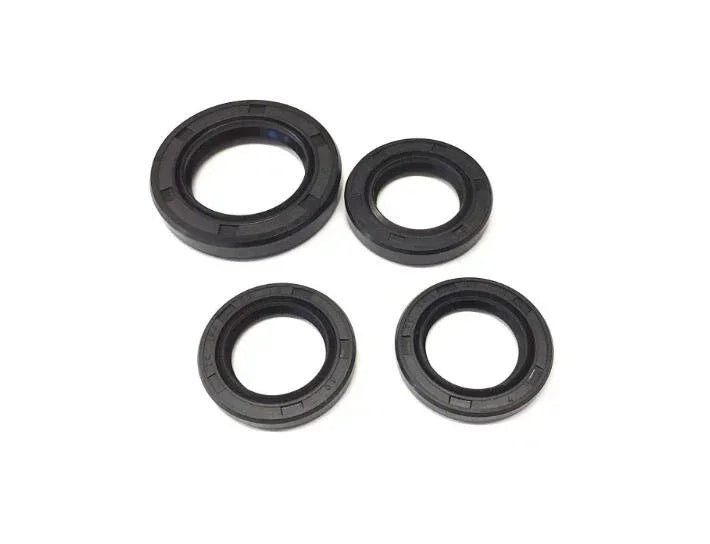 oil seal kit for 125cc 150cc GY6 engines, four black rubber seals on white background