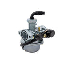 KKE carburetor for motorcycle, ATV, or dirt bike engine replacement part with black throttle and fuel line