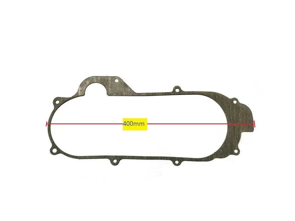 QMB139 50mm bore cylinder with short CVT case gasket set from ChinesePartsUSA, showing engine parts and gaskets for scooter repair.