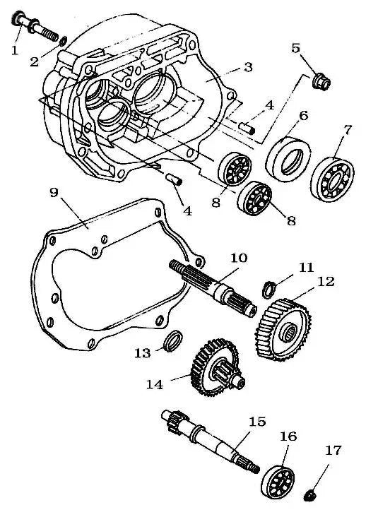 Rear Drive Shaft crankcase Type-3 GY6 50CC - ChinesePartsPro